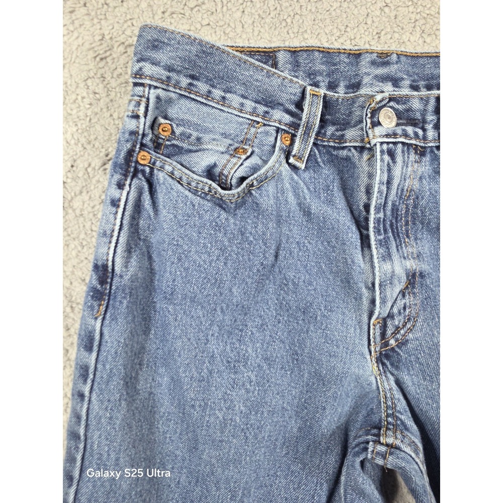 MENS LEVIS 550 Premium JEANS‎ SZ 29x34 DENIM Straight Leg - Picture 2 of 9